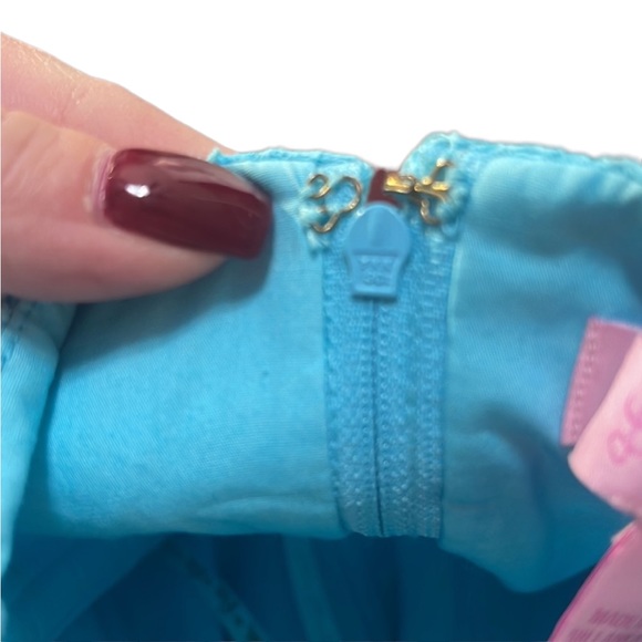 Lilly Pulitzer strapless aqua eyelet dress. Size 0. Completely lined - Picture 8 of 9
